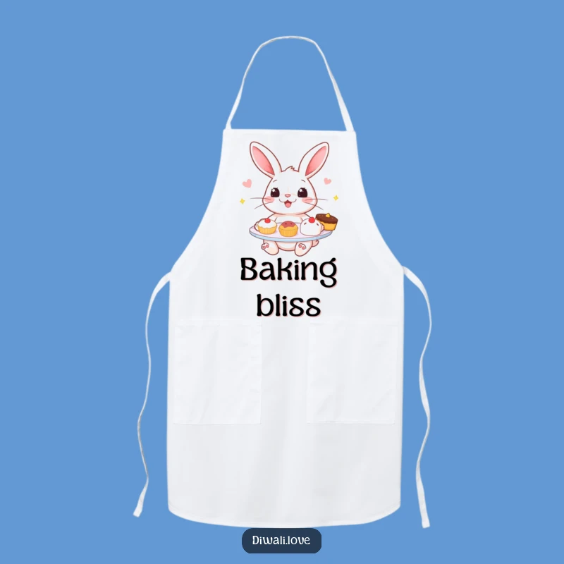 Funny Rabbit Sweets Apron - Cheerful Bunny Kitchen Wear