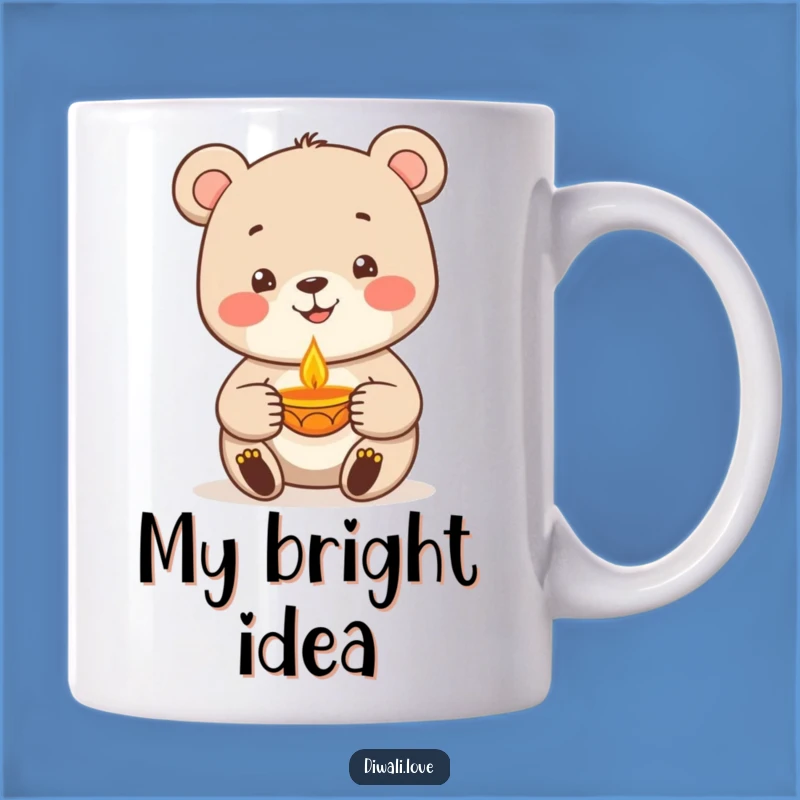 Funny Bear Diya Lamp Mug - Warm Holiday Cheer Gift Idea