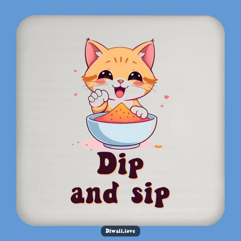 Funny Cat Gulal Paw Coaster: Protect Surfaces with Colorful Fun