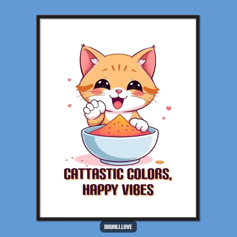 Free Printable Cat Gulal Wall Art - Funny Downloadable Decor for Playful Spaces