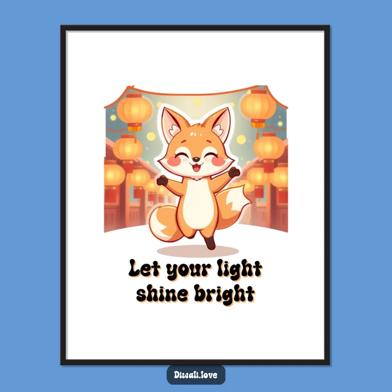 Free Printable Wall Art: Dancing Fox, Joyful Funny Downloadable Decor!