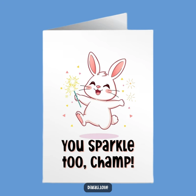 Free Printable Bunny Sparkler Congrats Card - Hilarious Downloadable Gift for Any Occasion