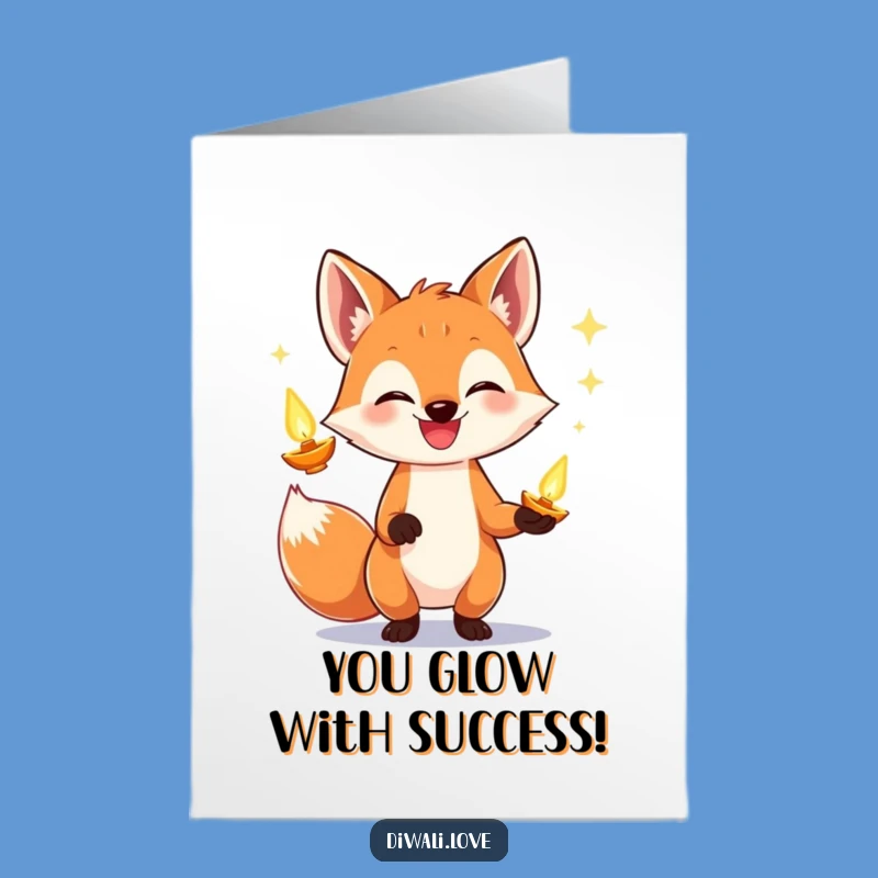 Free Printable Fox Diya Congrats Card - Joyful Downloadable Gift for Celebrations
