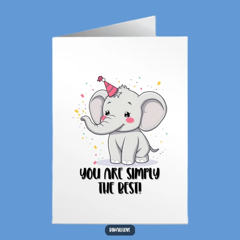 Free Printable Thank You Card: Elephant Powder Toss, Funny Downloadable Appreciation Gift