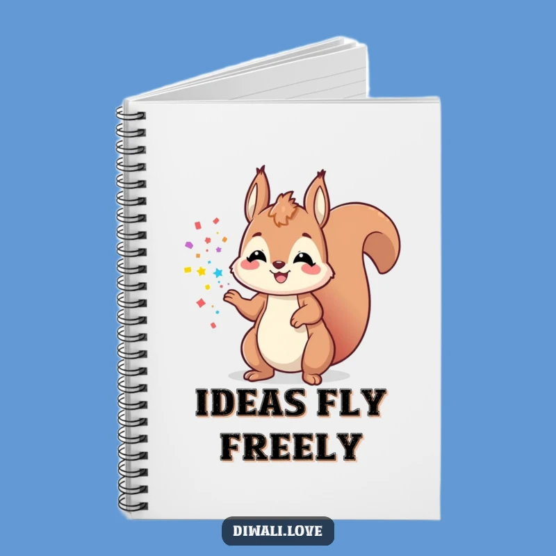 Funny Playful Squirrel Powder Notebook - Happy Journal