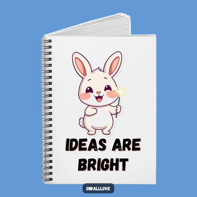 Funny Cheerful Rabbit Sparkler Notebook - Joyful Journal