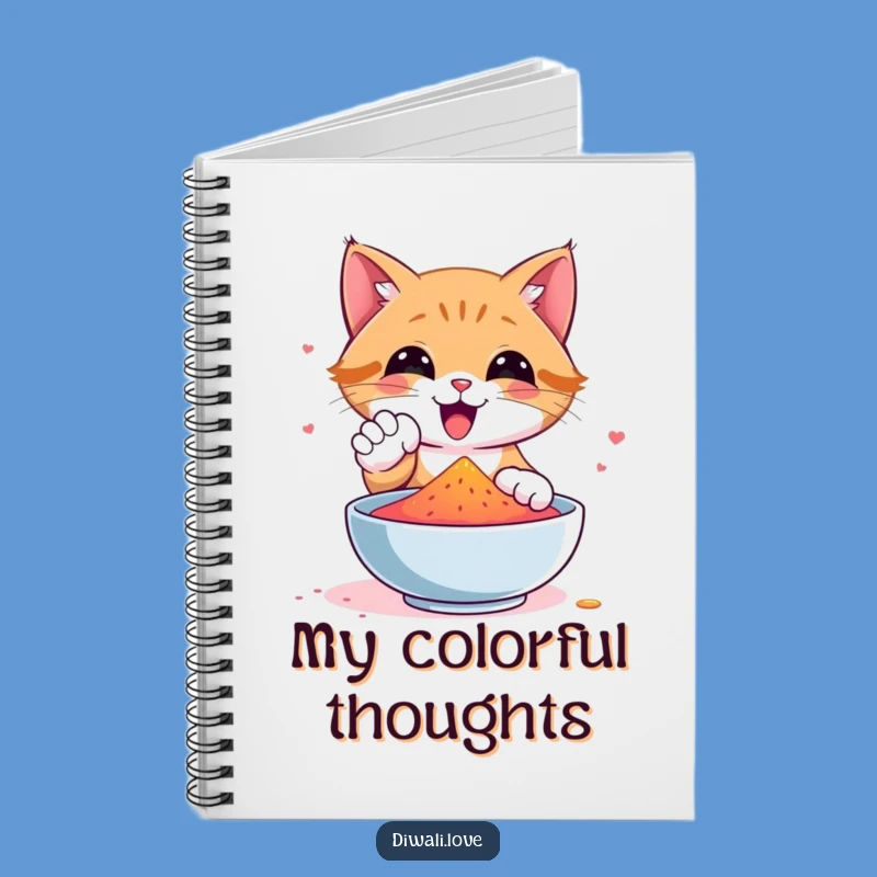 Funny Cat Gulal Paw Notebook: Jot Down Ideas with Colorful Fun